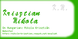 krisztian mikola business card
