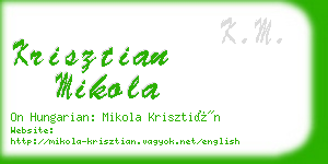 krisztian mikola business card